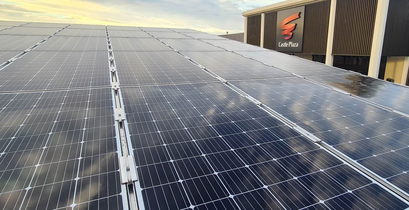 Caslte Plaza shopping center carpark solar photo