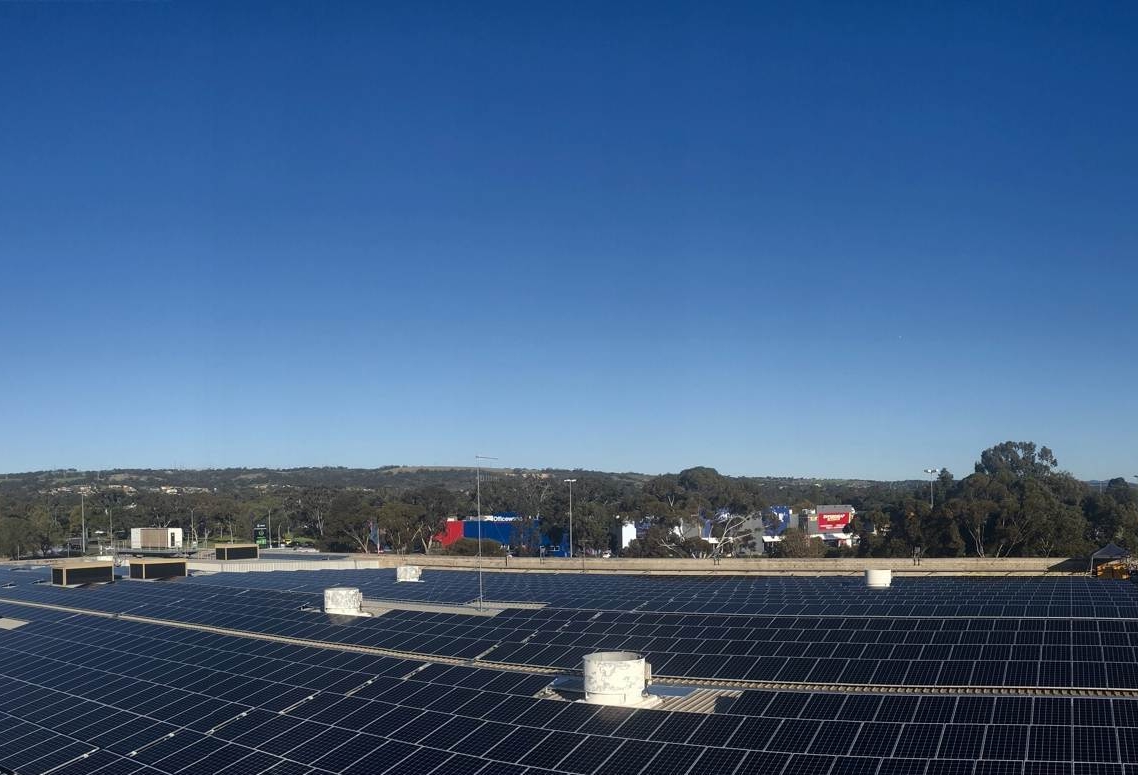 Elizabeth shopping center rooftop solar photo