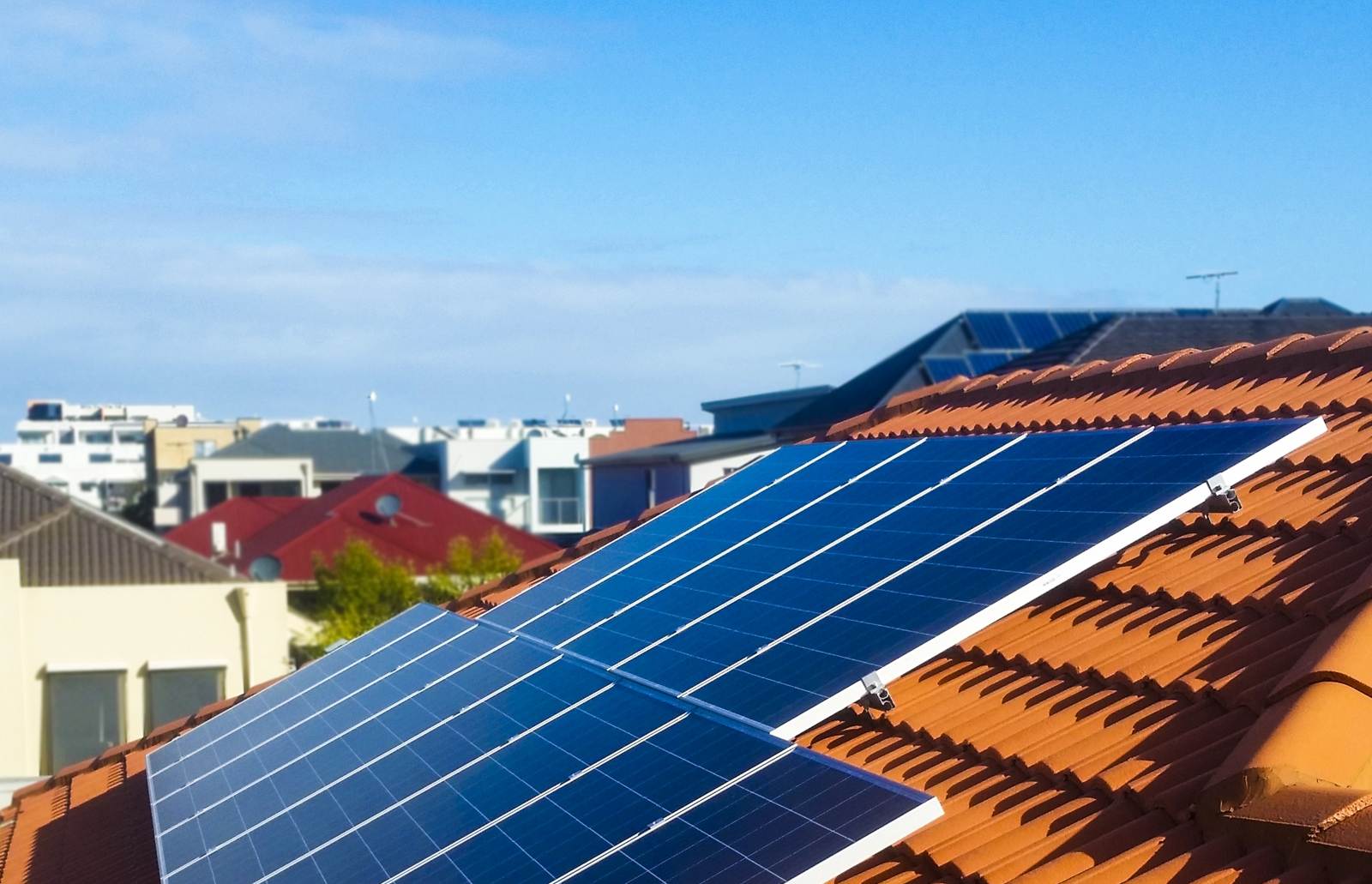 photo of residential rooftop solar panels